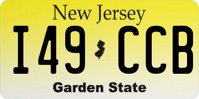 NJ license plate I49CCB