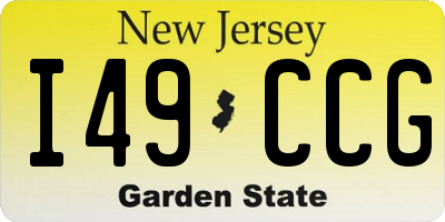 NJ license plate I49CCG