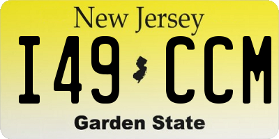 NJ license plate I49CCM