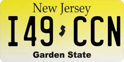 NJ license plate I49CCN