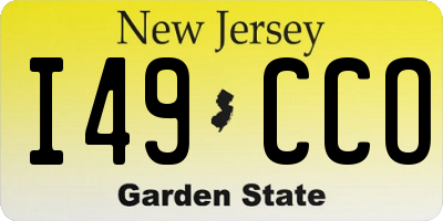 NJ license plate I49CCO