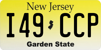 NJ license plate I49CCP