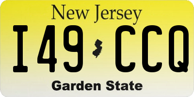 NJ license plate I49CCQ