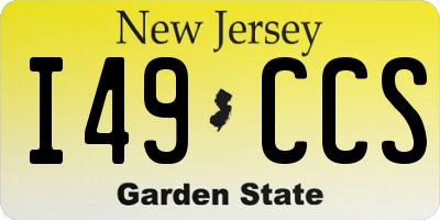 NJ license plate I49CCS