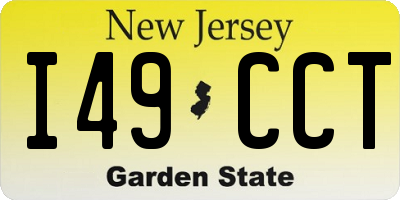 NJ license plate I49CCT