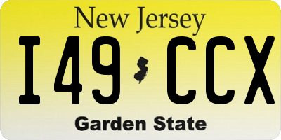 NJ license plate I49CCX