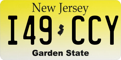 NJ license plate I49CCY
