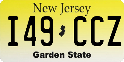 NJ license plate I49CCZ