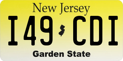 NJ license plate I49CDI