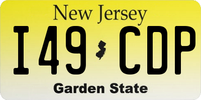 NJ license plate I49CDP
