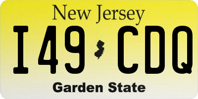 NJ license plate I49CDQ