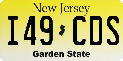 NJ license plate I49CDS