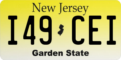 NJ license plate I49CEI