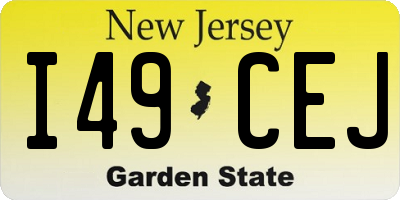 NJ license plate I49CEJ