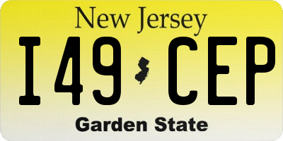 NJ license plate I49CEP