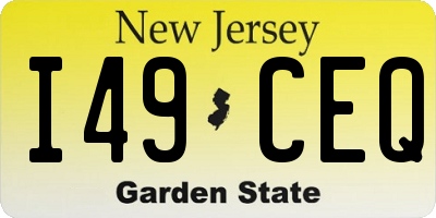 NJ license plate I49CEQ