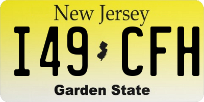 NJ license plate I49CFH