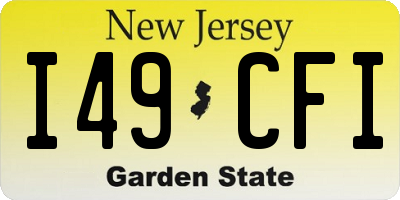 NJ license plate I49CFI