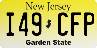NJ license plate I49CFP