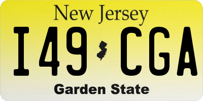 NJ license plate I49CGA