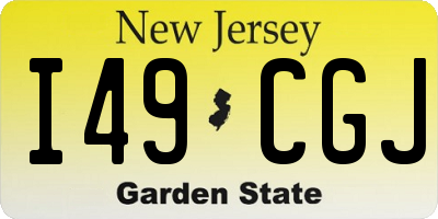 NJ license plate I49CGJ