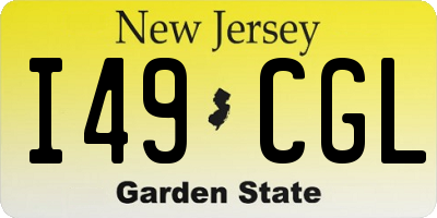 NJ license plate I49CGL