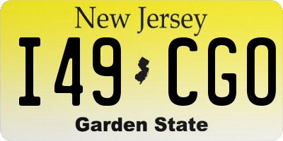NJ license plate I49CGO