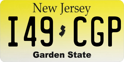 NJ license plate I49CGP