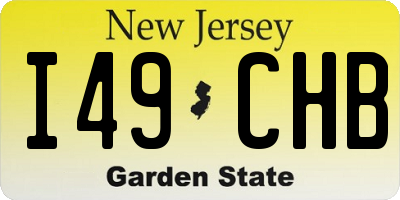 NJ license plate I49CHB