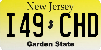 NJ license plate I49CHD