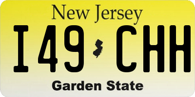 NJ license plate I49CHH