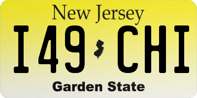 NJ license plate I49CHI