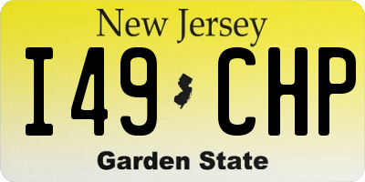 NJ license plate I49CHP