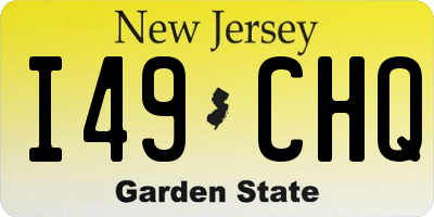 NJ license plate I49CHQ