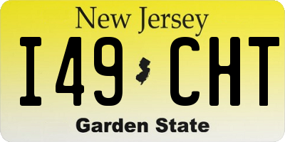 NJ license plate I49CHT