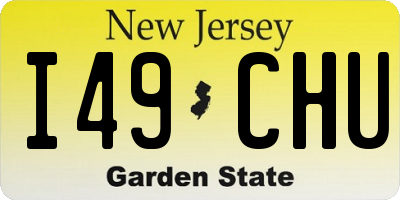 NJ license plate I49CHU