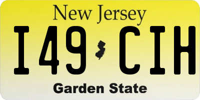 NJ license plate I49CIH