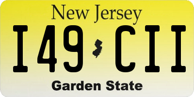 NJ license plate I49CII