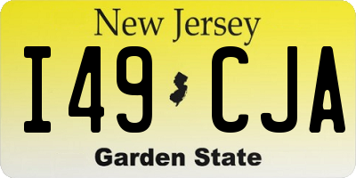 NJ license plate I49CJA