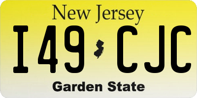NJ license plate I49CJC