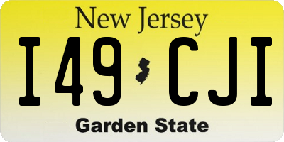 NJ license plate I49CJI