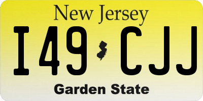 NJ license plate I49CJJ