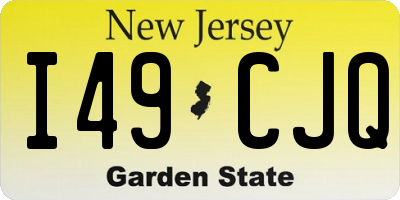 NJ license plate I49CJQ
