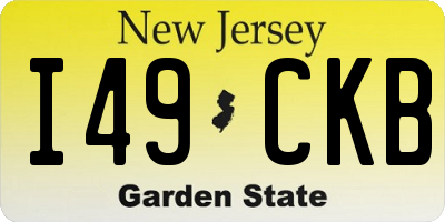 NJ license plate I49CKB