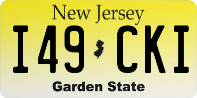 NJ license plate I49CKI