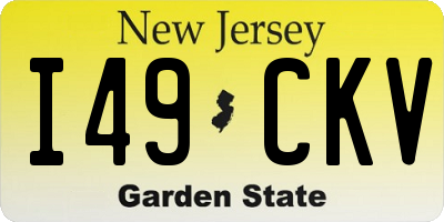 NJ license plate I49CKV