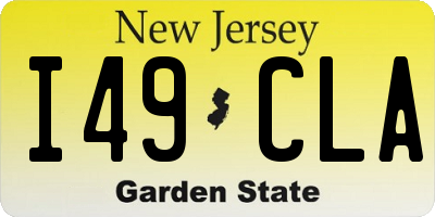 NJ license plate I49CLA
