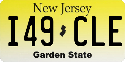 NJ license plate I49CLE