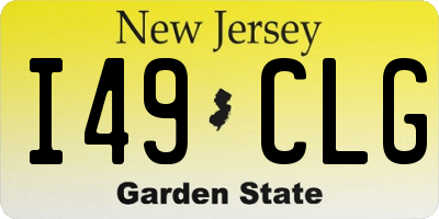NJ license plate I49CLG
