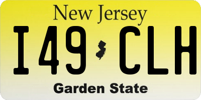 NJ license plate I49CLH